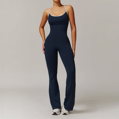 Women's Backless Yoga Fitness Jumpsuit