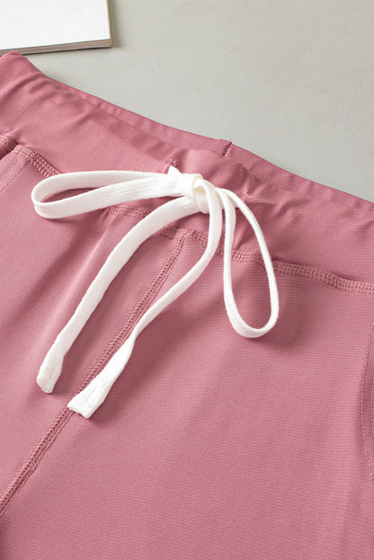 Black Casual Drawstring Drop Waist Pocketed Joggers