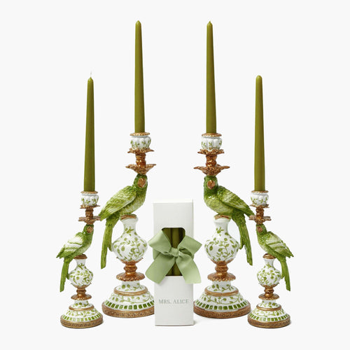 Green Parrot Candle Set