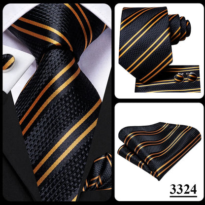 Hi-Tie Blue Business Solid 100% Silk Men's Tie NeckTie 8.5cm Ties for Men Formal Luxury Wedding High Quality Gravata