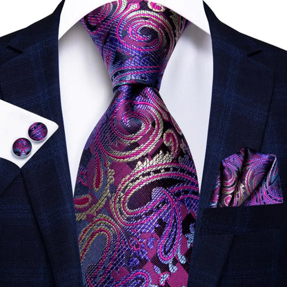 Hi-Tie Blue Business Solid 100% Silk Men's Tie NeckTie 8.5cm Ties for Men Formal Luxury Wedding High Quality Gravata