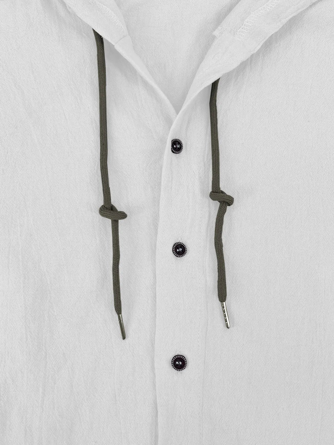 Summer Men's Linen Shirt Solid Streetwear Long Sleeve Hoodie Cardigan Clothing For Men Button Tops Casual Loose Men Hooded Shirt