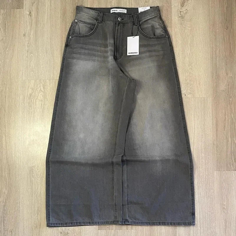 American Fashion Trend Selling Washed Jeans Women Men Y2K New Street Retro Joker Straight Wide Leg Pants Unisex Punk Loose Jeans