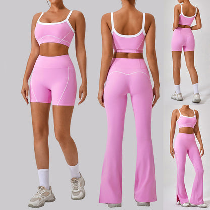Women's Contrast Color Yoga Set
