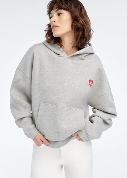 THE FAVORITE DAUGHTER HEART EMBROIDERED HOODIE