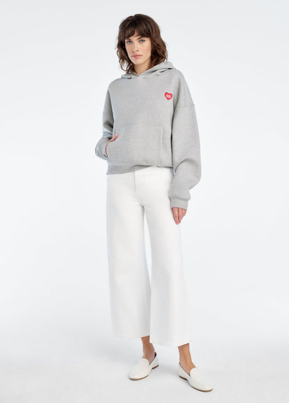 THE FAVORITE DAUGHTER HEART EMBROIDERED HOODIE