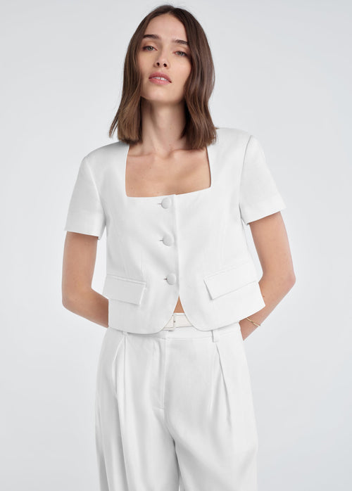 THE MAYFAIR LINEN TOP