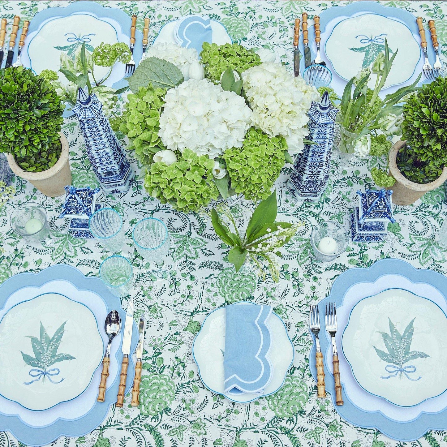 Blue Serena Appliqué Placemats (Set of 4)