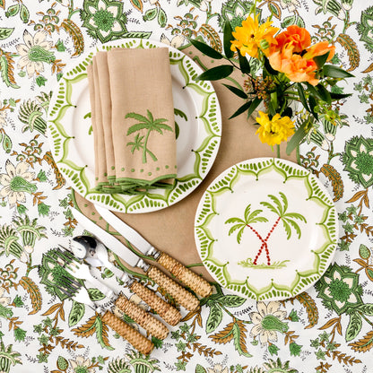 Sand & Green Celestria Palm Tree Napkins (Set of 4)